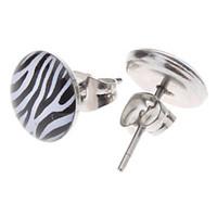 Stud Earrings Stainless Steel Alloy Resin Jewelry Daily