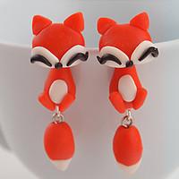 stud earrings silicone fashion animal shape orange red jewelry daily c ...