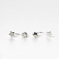 stud earrings unique design fashion sterling silver star white jewelry ...