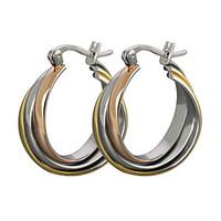 Stud Earrings Hoop Earrings Titanium Steel Classic Screen Color Jewelry 2pcs