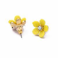Stud Earrings Jewelry Flower Style Euramerican Fashion Personalized Chrome Jewelry For Wedding Party Birthday Gift 1 pair