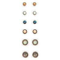 Stud Earrings Euramerican Fashion Vintage Alloy Round Jewelry For Daily 1set