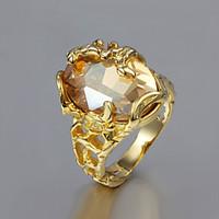 Statement Rings Gold Plated Fashion Golden Jewelry Wedding Party Daily Casual 1pc