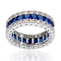 Statement Rings Sapphire Gemstone Zircon Gem Blue Jewelry Wedding Party Daily Casual Sports 1pc