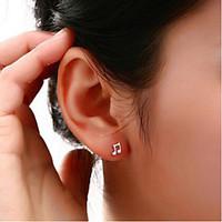 Stud Earrings Silver Plated Simulated Diamond Jewelry Wedding Party Daily Casual 2pcs