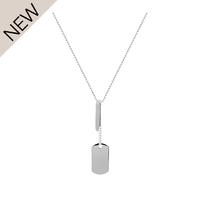 sterling silver engravable dog tag necklace