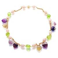 st tropez romance pearl and gemstone necklace