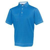 Stretch Pique Contrast Stitch Polo Shirt - Marine/White