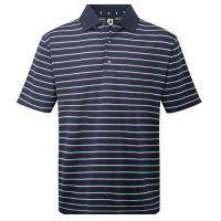 Stretch Lisle 3-Colour Stripe Navy/Orchid/Green