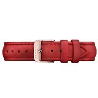 Stitched Red Strap with Rose Gold Clasp Rosefield Replacement