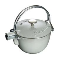 staub round teapot kettle 1qt graphite grey 115l