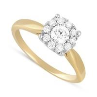 Starburst Collection 18ct gold 0.50 carat round brilliant diamond ring