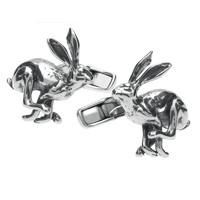 Sterling Silver Large Running Hare Cufflinks