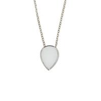 Sterling Silver Bauxite Chunky Pear Necklace