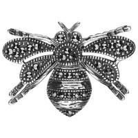 Sterling Silver Marcasite House Style Bee Brooch