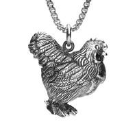 Sterling Silver Easter Small Hen Necklace