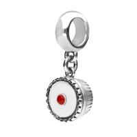 Sterling Silver Bakewell Pudding Plain Top Show Charm