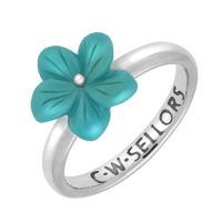 Sterling Silver Turquoise Desert Rose Flower Ring