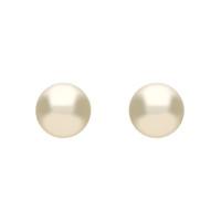 Sterling Silver 6mm White Freshwater Pearl Stud Earrings