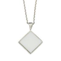 Sterling Silver Bauxite Small Rhombus Necklace