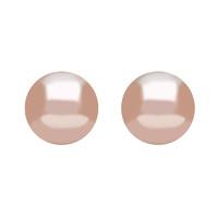 Sterling Silver 10mm Pink Freshwater Pearl Stud Earrings