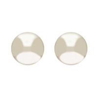 Sterling Silver 10mm White Freshwater Pearl Stud Earrings