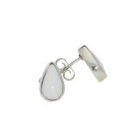 Sterling Silver Bauxite Dinky Pear Stud Earrings