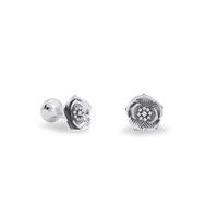 Sterling Silver Poppy Cufflinks