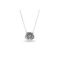 Sterling Silver Poppy Necklace