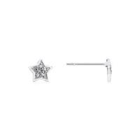 storie silver cz star studs