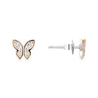 Storie Rose Gold Mix Butterfly Studs