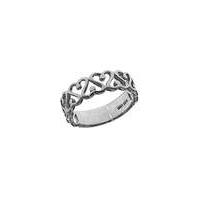 sterling silver swirl heart ring