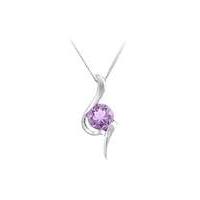 sterling silver 15ct amethyst pendant