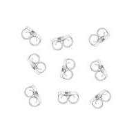 Sterling Silver 12 Pairs Earring Backs