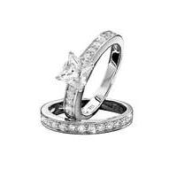 Sterling Silver Cubic Zirconia Ring Set