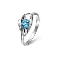 Sterling Silver 0.5Ct Blue Topaz Ring