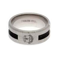 Stainless Steel Football Crest Ring