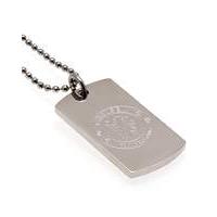 Stainless Steel Football Crest Dog Tag