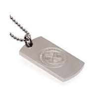 stainless steel football crest dog tag