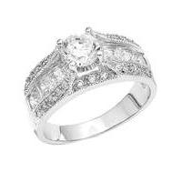 sterling silver cubic zirconia ring