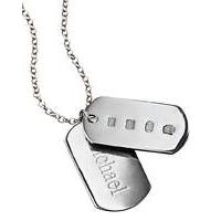 sterling silver dog tag pendant