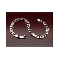 Sterling Silver 4 Bar And Curb Bracelet