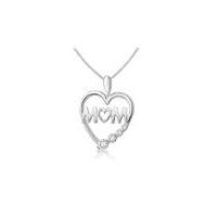 Sterling Silver Mum Heart Necklace