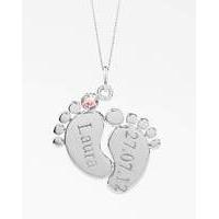 sterling silver baby feet pendant