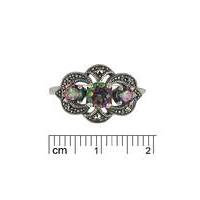 Sterling Silver Mystic Topaz & Marc Ring