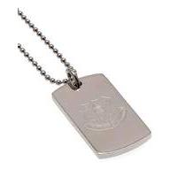 Stainless Steel Football Crest Dog Tag