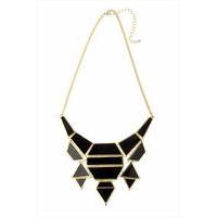 statement jet black drop necklace