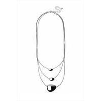 statement silver tone multiway necklace