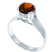 Sterling Silver 1.10ct Garnet Solitaire Ring