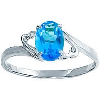 Sterling Silver 0.75ct Blue Topaz Ring